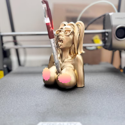 Elevate Your Desk with This Stunning Golden Pen Holder