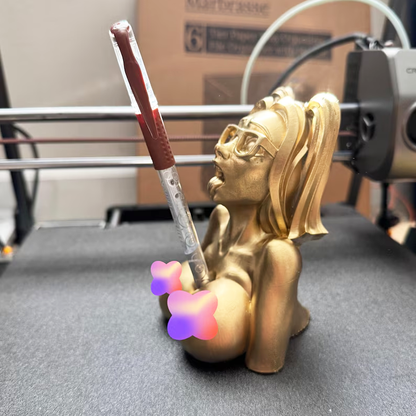 Elevate Your Desk with This Stunning Golden Pen Holder