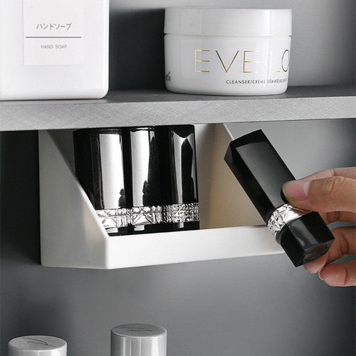 Wall-Mounted Cosmetic Organizer Shelf