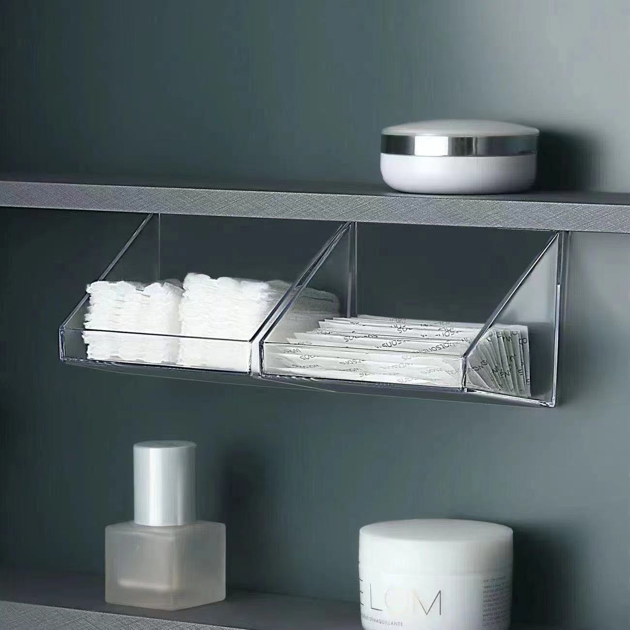Wall-Mounted Cosmetic Organizer Shelf